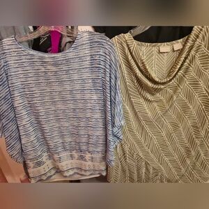 Chico's Blue and White Striped Women's Blouse